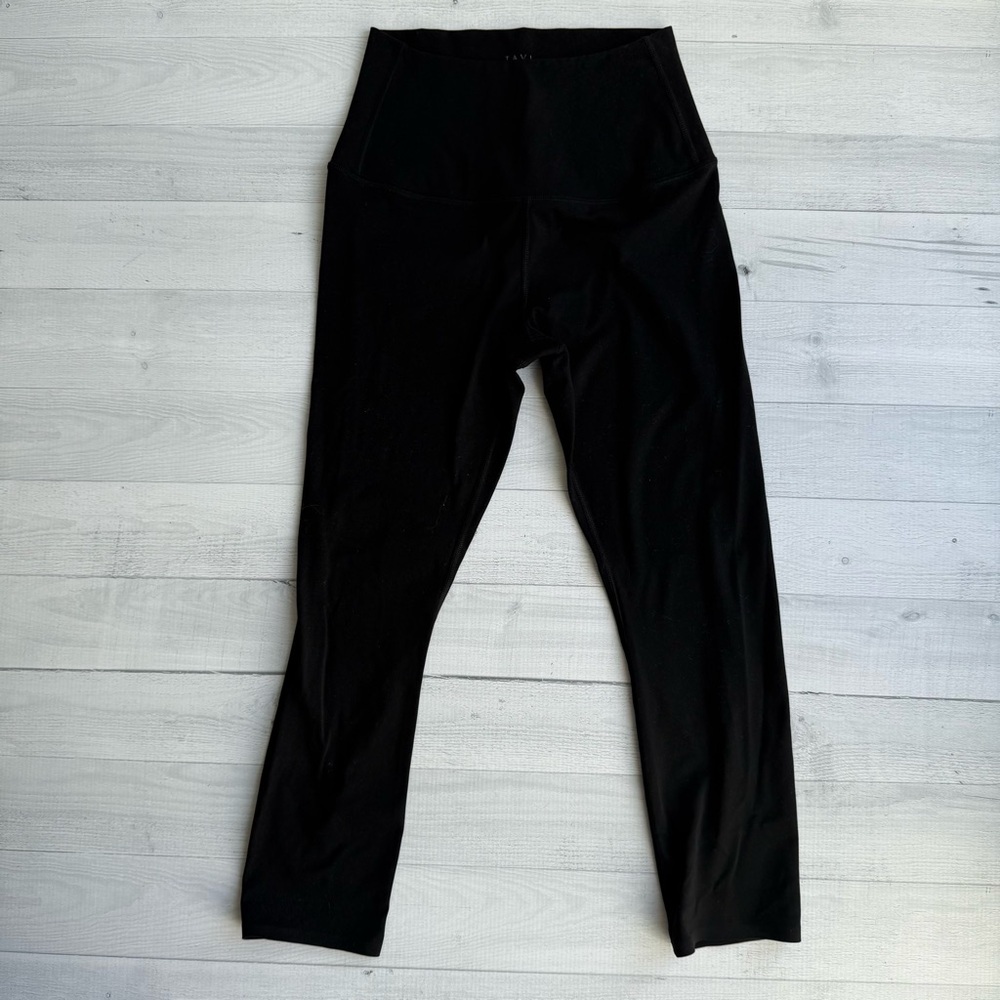 TaviSculpt® High Waisted Crop Leggings Black Size S